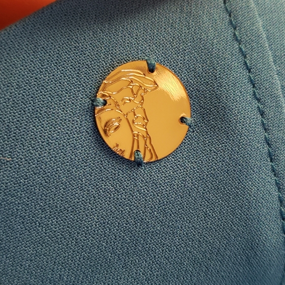 Versace Collection Blue Pencil Skirt SZ 40 - Picture 3 of 6